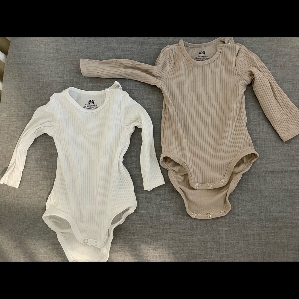 Baby girl ribbed onesies